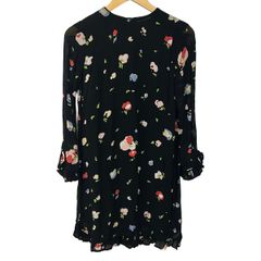 GANNI(ガニー) ワンピース サイズ34 S レディース美品 黒×グリーン×マルチ