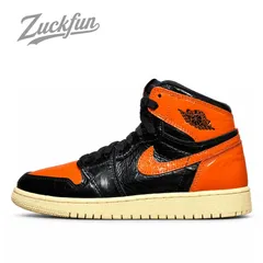 NIKE AIR JORDAN 1 RETRO HIGH SHATTERED BACKBOARD 3.0 エア ジョーダン 1 レトロ ハイ カット シャッターバックボード ブラック オレンジ 黒 レディース ナイキ スニーカー 23.5 cm U11775