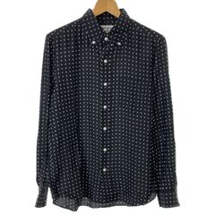 【中古】　WACKO MARIA　ドットシャツ　長袖　トップス　水玉　ボタンダウン　胸ポケット　日本製　古着　/1555