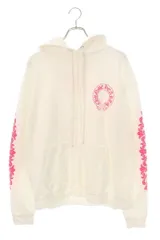 クロムハーツ  SWTSHRT PLV バックホースシュー袖フローラルプリントプルオーバーパーカー メンズ M