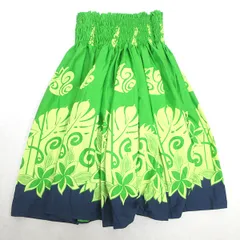 g■マカニハワイ/Makani Hawaii パウスカート/フラダンス■緑/LADIES/Ｆ102【中古】■