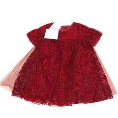 未使用品 【ディオール】本物 baby Dior ワンピース ロゴモチーフ ラメ