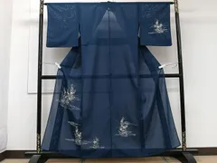 平和屋着物＊夏物　訪問着　絽　流水草花文　金銀彩　洗える着物　CABK9100xi