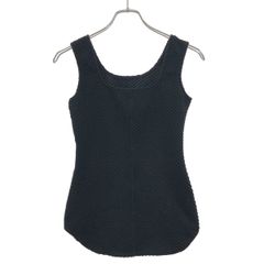 mame kurogouchi マメ クロゴウチ 24SS Shirring Jersey Jacquard Sleeveless Top ジャガードノースリーブトップス MM24SS-JS015 ブラック 2