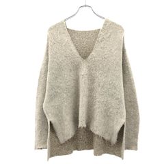 mame kurogouchi マメ クロゴウチ 23AW Brushed Alpaca Knitted Top アルパカニットセーター MM23PF-KN715 ライトベージュ 1