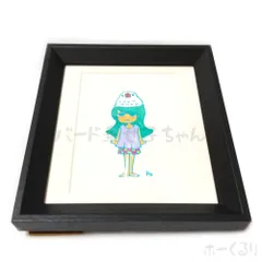 女の子 キンカチョウ バード乗せ子ちゃん 原画 イラスト ミニ額 6264 小鳥 鳥グッズ