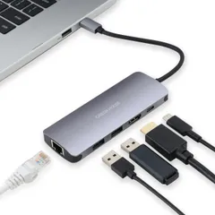 グリーンハウス USB-C ドッキングステーション 5 in 1 65W PD給電対応 USB3.2 Gen1対応 GH-MHC5A-SV