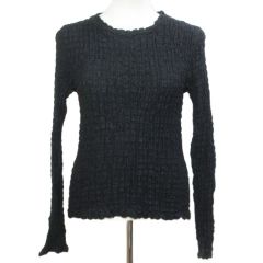 ユナイテッドアローズ UNITED ARROWS シャーリングロングスリーブブラウス プルオーバー カットソー 長袖 黒 ブラック 1512-222-1059 /X