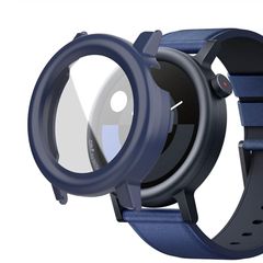 【新品】 For CMF Watch 2 Pro カバー CMF by Nothing Watch 2 Proケース PC素材 ガラスフィルム一体型 全面保護 二重構造 防塵 日本旭硝子材 キズ防止 軽量(ブルー)