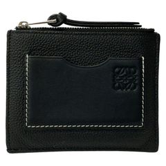 LOEWE(ロエベ) コインケース美品 - 黒 カードケース付き/L字ファスナー レザー