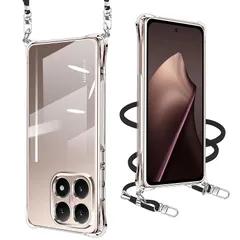 【新品】 xiusiteli Xiaomi 15T 用 ケース クリア ショルダー TPU 縄掛け 薄型 軽量