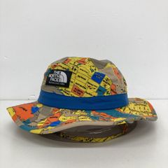 상태좋음 THE NORTH FACE ザノースフェイス ハット 帽子 世界地図 地図柄 マルチカラー ブルー OB04825