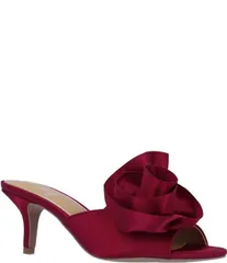 ジェイレニー レディース シューズ サンダル フリル サテン J Renee Briston Satin Ruffle Flower Ornamentedresslide Sandals Dark C