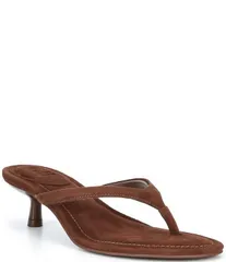 ジービー レディース シューズ サンダル スエード ヒール GB 90sBaby Suede Heeled Thong Dressandals Brunette