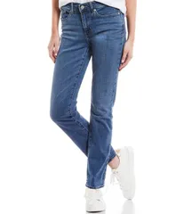 リーバイス レディース ボトムス デニムパンツ ストレート ジーンズ LevisR Classic Straight Leg Mid Rise Stretch Denim Jeans Lapispee