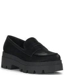 ジェシカシンプソン レディース シューズ パンプス プラットフォーム Tシャツ ローファー Jessica Simpson Ullinia Sateen Platform Loafers Black