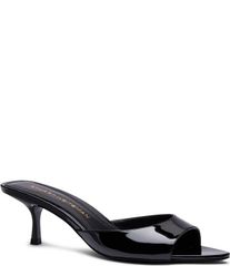 スチュアート ワイツマン レディース シューズ サンダル レザー ヒール Stuart Weitzman Lexington 50 Patent Leather Kitten Heel Pointed