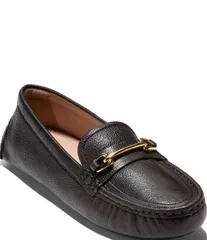 コールハーン レディース シューズ スリッポン・ローファー レザー Cole Haan Womens Emeryn Horsebit Leather Driver Loafers Black ブラック