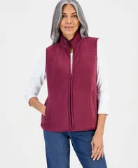 スタイルアンドコー レディース アウター ジャケット・ブルゾン ベスト フリース Style Co Womens ZipFront Polar Fleece Vest Created for Macy