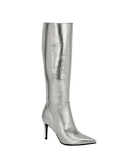 ゲス レディース シューズ ブーツ・レインブーツ トール GUESS Womens Richee Tall Shafted Pointy Toe Knee High Dress Boot silver