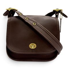 美品☆COACH コーチ ヴィンテージ 9965 オールド コーチ グローブレザー ショルダーバッグ ブラウン レディース