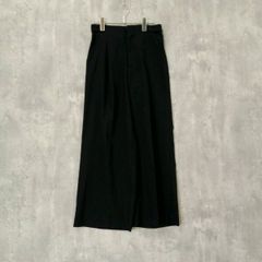 OPAQUE.CLIP  オペークドットクリップ　 ボトムス スラックス 38/M ブラック系 オールシーズン ワイドパンツ テーパード ハイウエスト タック オフィスカジュアル ワールド 美脚 黒 ラ・ヴェリタ古着 260915-3063