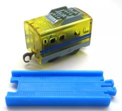 【中古】おもちゃ 923形ドクターイエロー クリアver.(中間車)+直線レール 「カプセルプラレール 25周年特別版 大活躍!はたらく車両編」