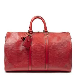 [中古] LOUIS VUITTON ルイヴィトンキーポル ブラックステッチ赤エピA