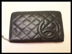 ■シャネル　カンボンライン　9番台　ラムスキン　ラウンドファスナー長財布　CHANEL■0917te28500