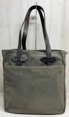 Filson Rugged Twill フィルソン ラギットツイル メンズ トートバッグ キャンバスバッグ オリーブグリーン カーフレザー FMBAG0096W0174WP