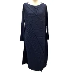 ♪♪ISSEY MIYAKE イッセイミヤケ タグ付き 未使用  変形 プリーツ ワンピース SIZE 2 IM91FH154 ネイビー