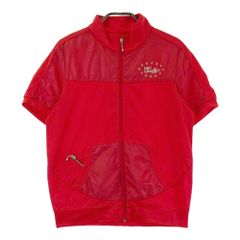 サイズ：2 DANCE WITH DRAGON ダンスウィズドラゴン  半袖 ジップジャケット  レッド系 [240101787286] ゴルフウェア レディース ストスト