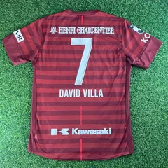 【 正規品 】ダビド・ビジャ David Villa ヴィッセル神戸 2019 公式 ユニフォーム ASICS JPN XL Jリーグ ネーム＆ナンバー
