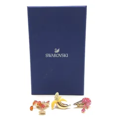 【中古品】 SWAROVSKI スワロフスキー NO REGRETS BROOCH SET カクテル アイスクリーム バナナ ブローチ ３点セット アクセサリー 【193-260929-rs-02-fur】