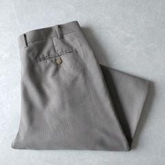 ■古着 RALPH LAUREN ラルフローレン スラックスパンツ 千鳥格子 2タック 裾ダブル ベージュ系 W36L30【GL6972】