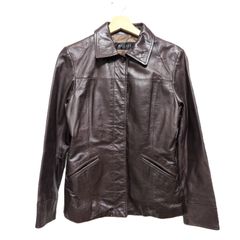 Ballsey ボールジィ トゥモローランド レザー ジャケット 牛革 レディース ダークブラウン 牛革 美品