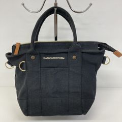 美品 BARNYARDSTORM/バンヤードストーム キャンバス トートバッグ/ハンドバッグ ブラック/黒 ゴールド金具[OM04383]
