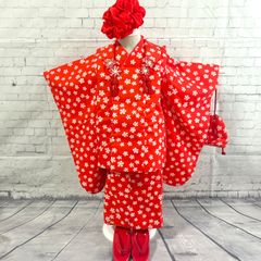七五三 7歳 アンティーク 着物 リメイク 七五三 女の子 7歳 アンティーク着物 正絹 リメイク 簡単着物 二部式