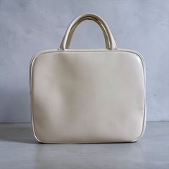COMME des GARCONS 꼼데가르송 青山バッグ スクエア ハンドバッグ ホワイト 白 レザー 小さいサイズ