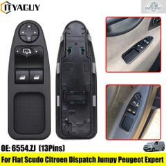 6554.ZJ 6554 ZJ 13ピン電動ウィンドウスイッチボタン Fiat Scudo Citroen Dispatch Jumpy Peugeot Expert 2007-2016