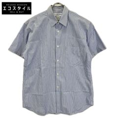 COMMEdesGARCONS SHIRT　コムデギャルソンシャツ　フランス製 CDGS7ST ライトブルー FOREVER S/S STRIPE SHIRT　S