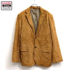 00s Banana Republic スウェード レザー テーラードジャケット メンズ XLサイズ相当 ビッグサイズ オーバーサイズ