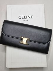 正規保証】CELINE セリーヌ トリオンフ ラージ フラップウォレット 長