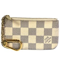 【ルイヴィトン】本物 LOUISVUITTON ダミエ ポシェットクレ N62659 コインケース アズール 小銭入れ コンパクトウォレット 財布 フランス製