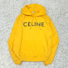 美品 希少モデル セリーヌ CELINE スタッズロゴ プルオーバーフーディ