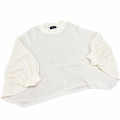 YANUK ヤヌーク メッシュニット 長袖 オフホワイト フリーサイズ