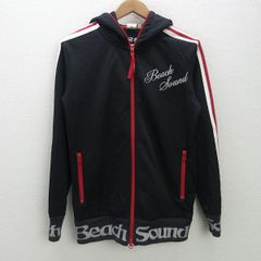 g■ビーチサウンド Beach Sound トラックジャケット ジャージフーディ M 黒 men's/4 중고 ■