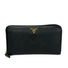 PRADA(プラダ) 長財布 - 1M1317 黒 ラウンドファスナー レザー