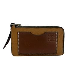 LOEWE(ロエベ) コインケース - ブラウン×ダークブラウン L字ファスナー レザー