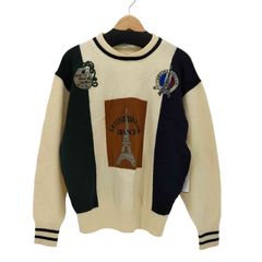 ピアスポーツ PIASPORTS ARTIST DREAM エッフェル塔 フランス 刺繍 ウール ニット メンズ JPN：3 